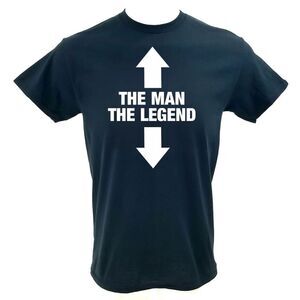 THE MAN THE LEGEND Funny Dark Humor Nerd Core Nerdy Black Rock Tee Rap Tee Y2K